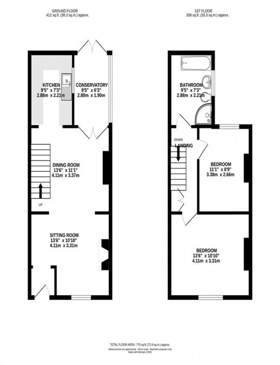 Floorplan for Buxton Road, High Peak